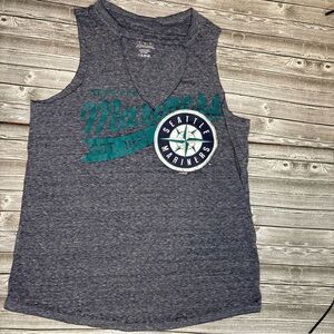 Gray and Teal Seattle Mariners Tank Top